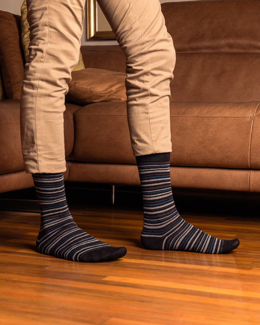 Gray and Black double lining socks