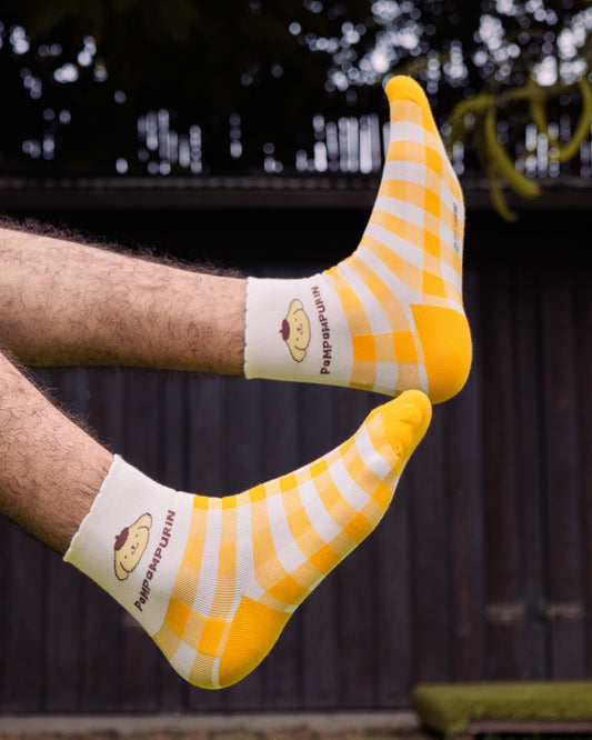 Yellow checkered socks