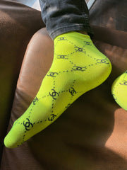 Branded CC socks (neon green)