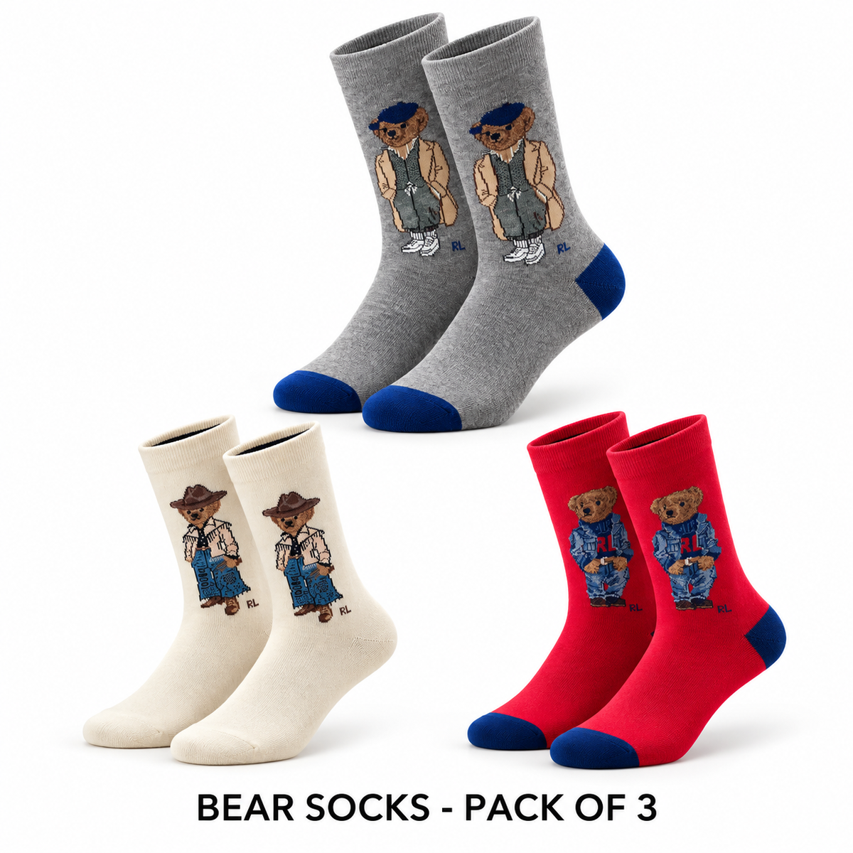 iconic bear collection (Pack of 3)