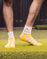 Yellow checkered socks