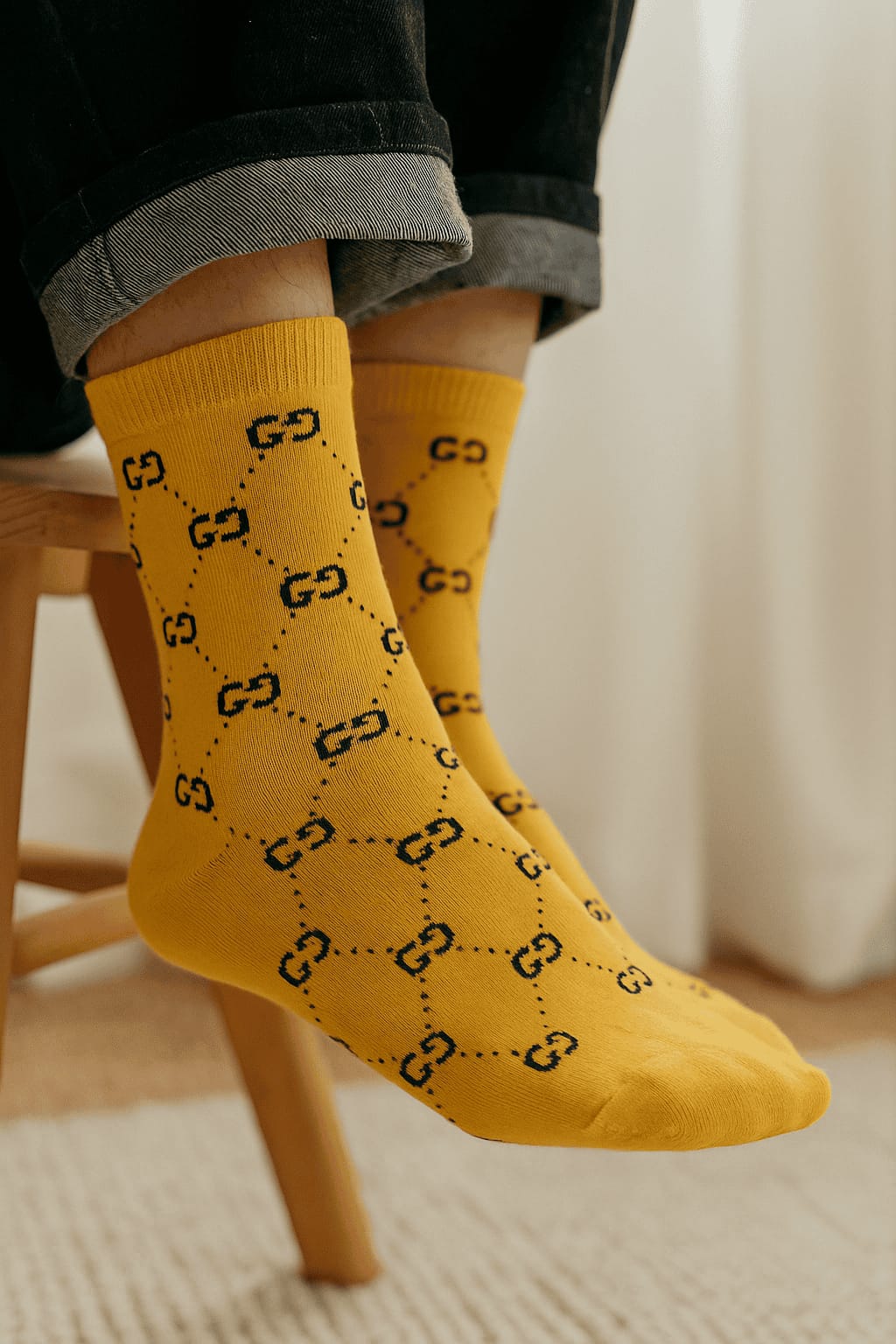 Branded GG socks (yellow)