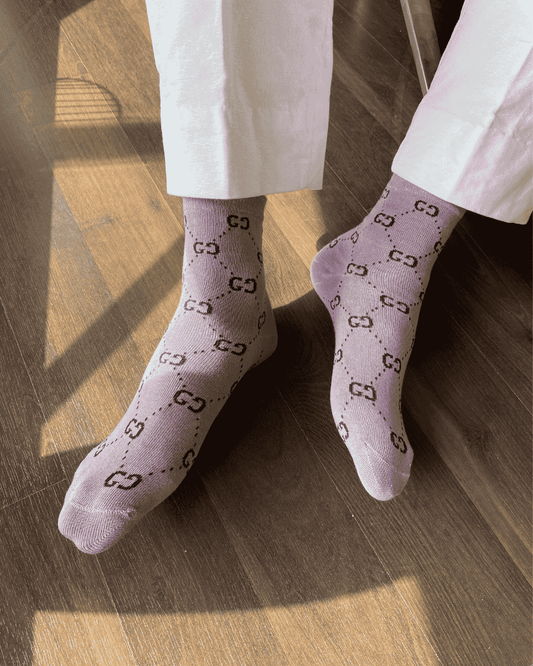 Branded GG socks (purple)