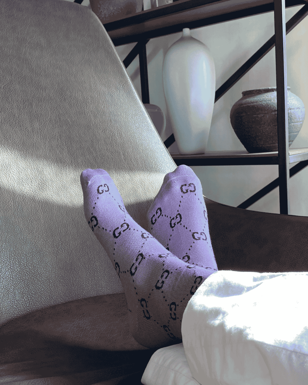 Branded GG socks (purple)