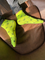 Branded CC socks (neon green)
