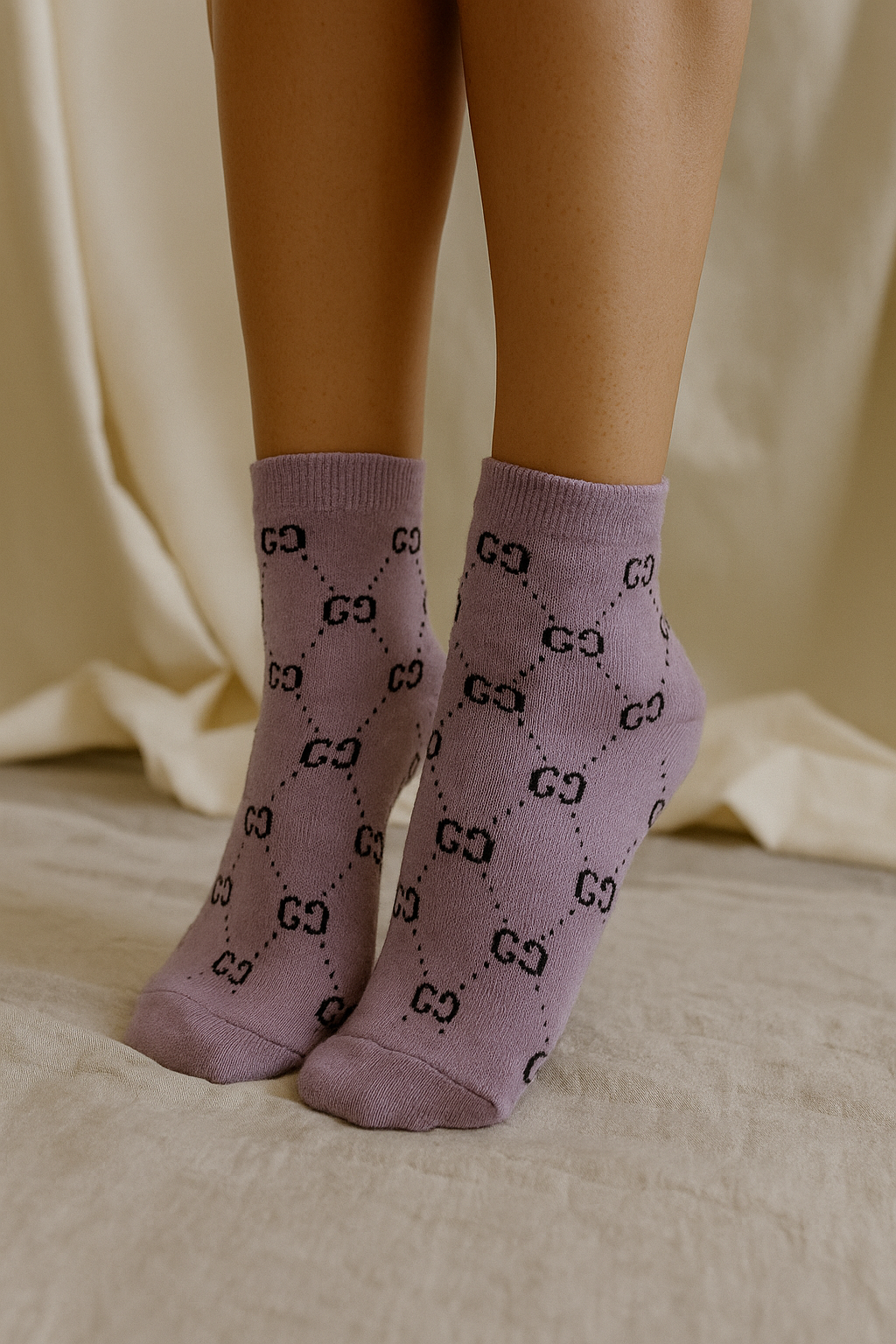 Branded GG socks (purple)