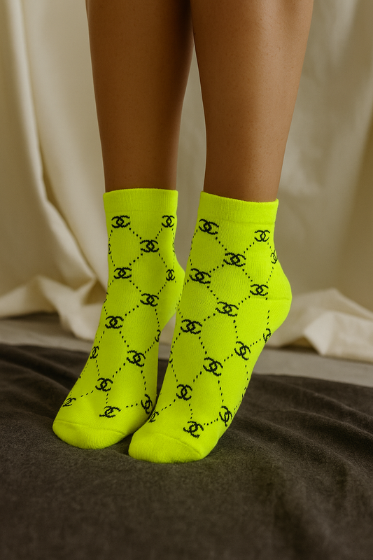 Branded CC socks (neon green)
