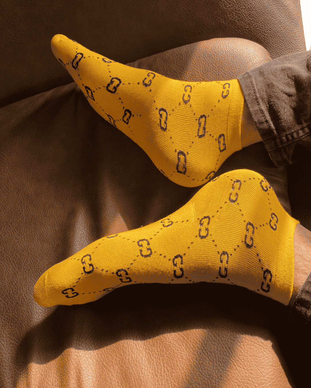 Branded GG socks (yellow)